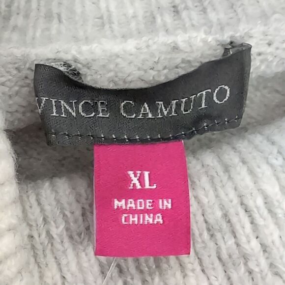 Vince Camuto XL Light Gray Silver Long Dolman Sleeve Turtle Neck Sweater, NEW - Picture 10 of 12